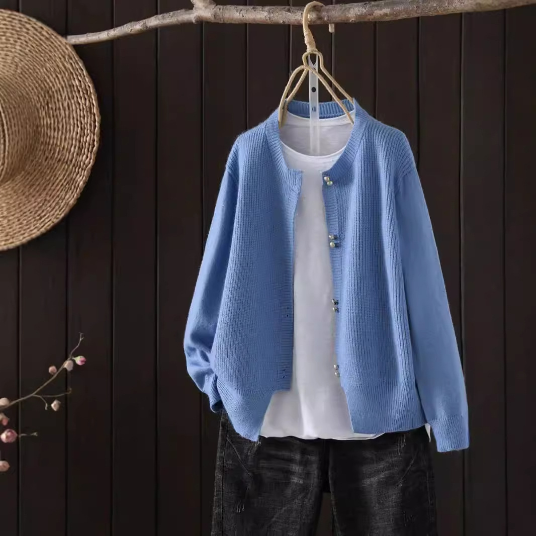 Women's Knitted Cardigan Classic Style Autumn New Loose Slimming And All-matching Soft Glutinous 8 Women's Knitted Cardigan Classic Style Autumn New Loose Slimming And All-matching Soft Glutinous - Image 8