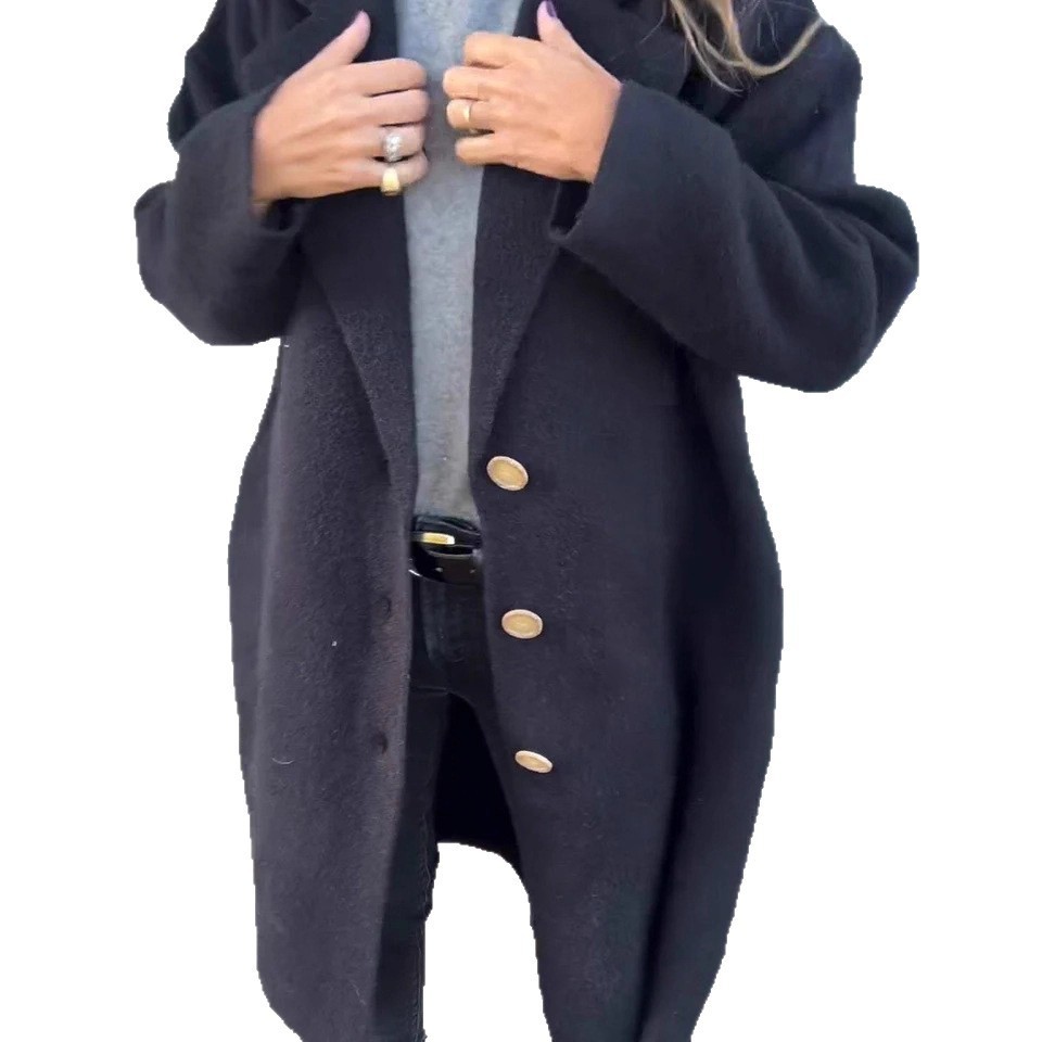 Women's Fall And Winter Lapels Long-sleeved Casual Jacket 8 Women's Fall And Winter Lapels Long-sleeved Casual Jacket - Image 8