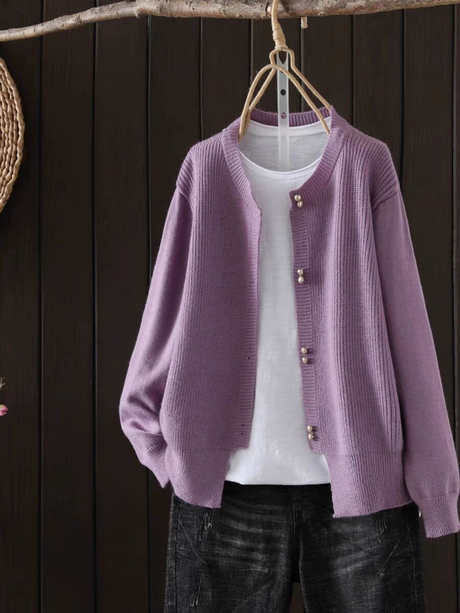 Women's Knitted Cardigan Classic Style Autumn New Loose Slimming And All-matching Soft Glutinous 7 Women's Knitted Cardigan Classic Style Autumn New Loose Slimming And All-matching Soft Glutinous - Image 7