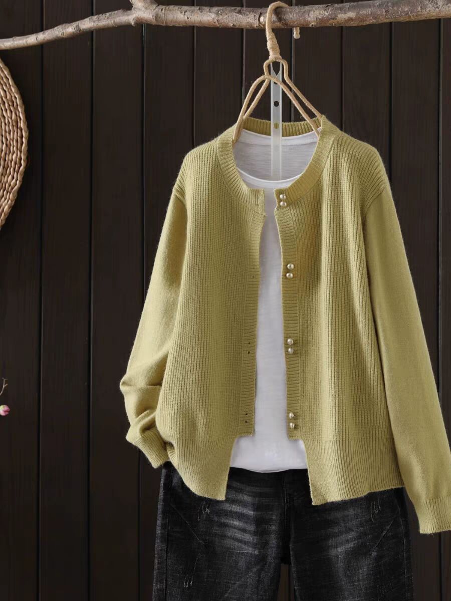 Women's Knitted Cardigan Classic Style Autumn New Loose Slimming And All-matching Soft Glutinous 6 Women's Knitted Cardigan Classic Style Autumn New Loose Slimming And All-matching Soft Glutinous - Image 6
