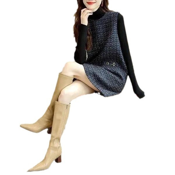 Slim-fit Round Neck Light Luxury French Vest Dress 4 Slim-fit Round Neck Light Luxury French Vest Dress - Image 4