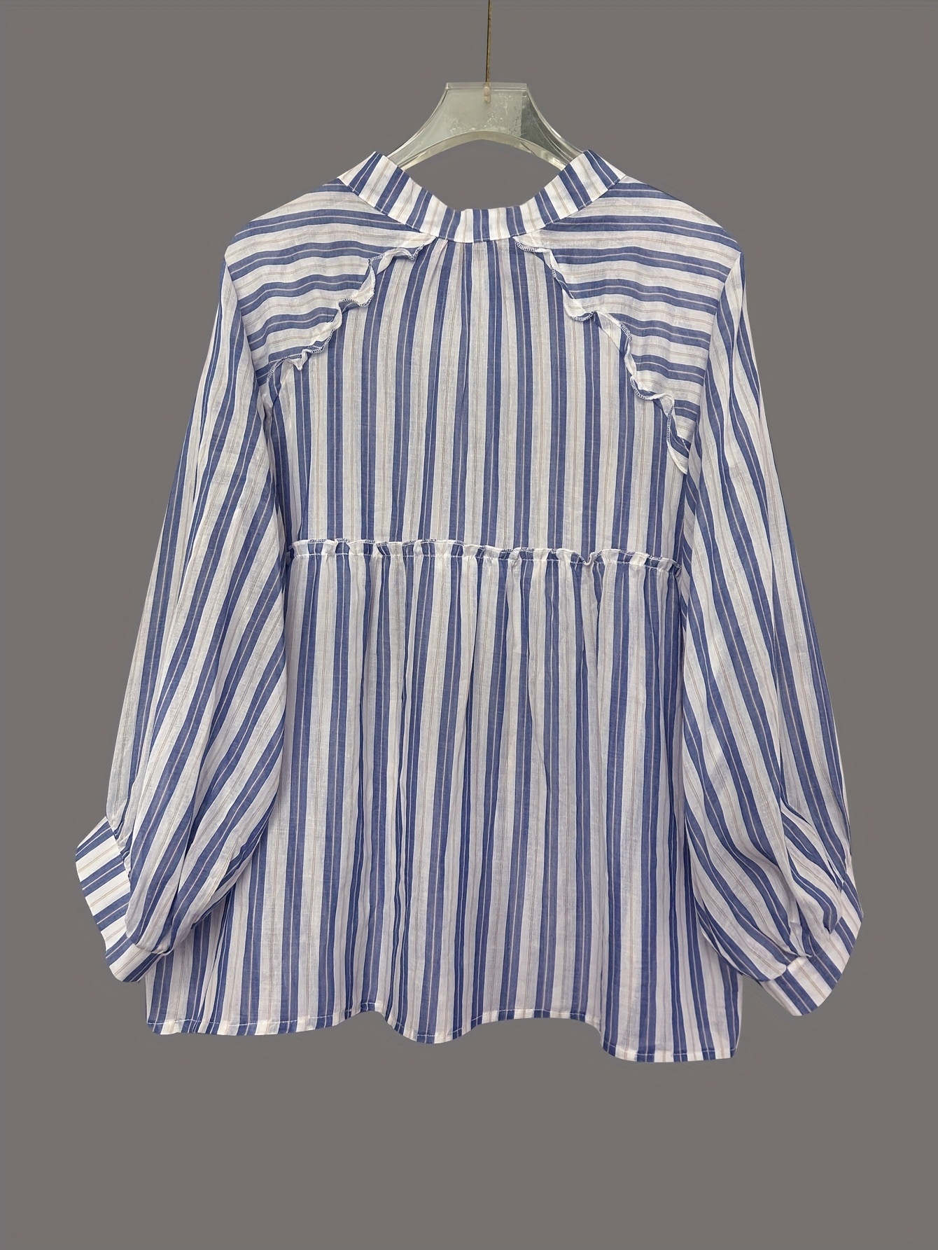 Long Sleeve Striped Shirt Slimming Casual Loose Women's Tops - Image 4