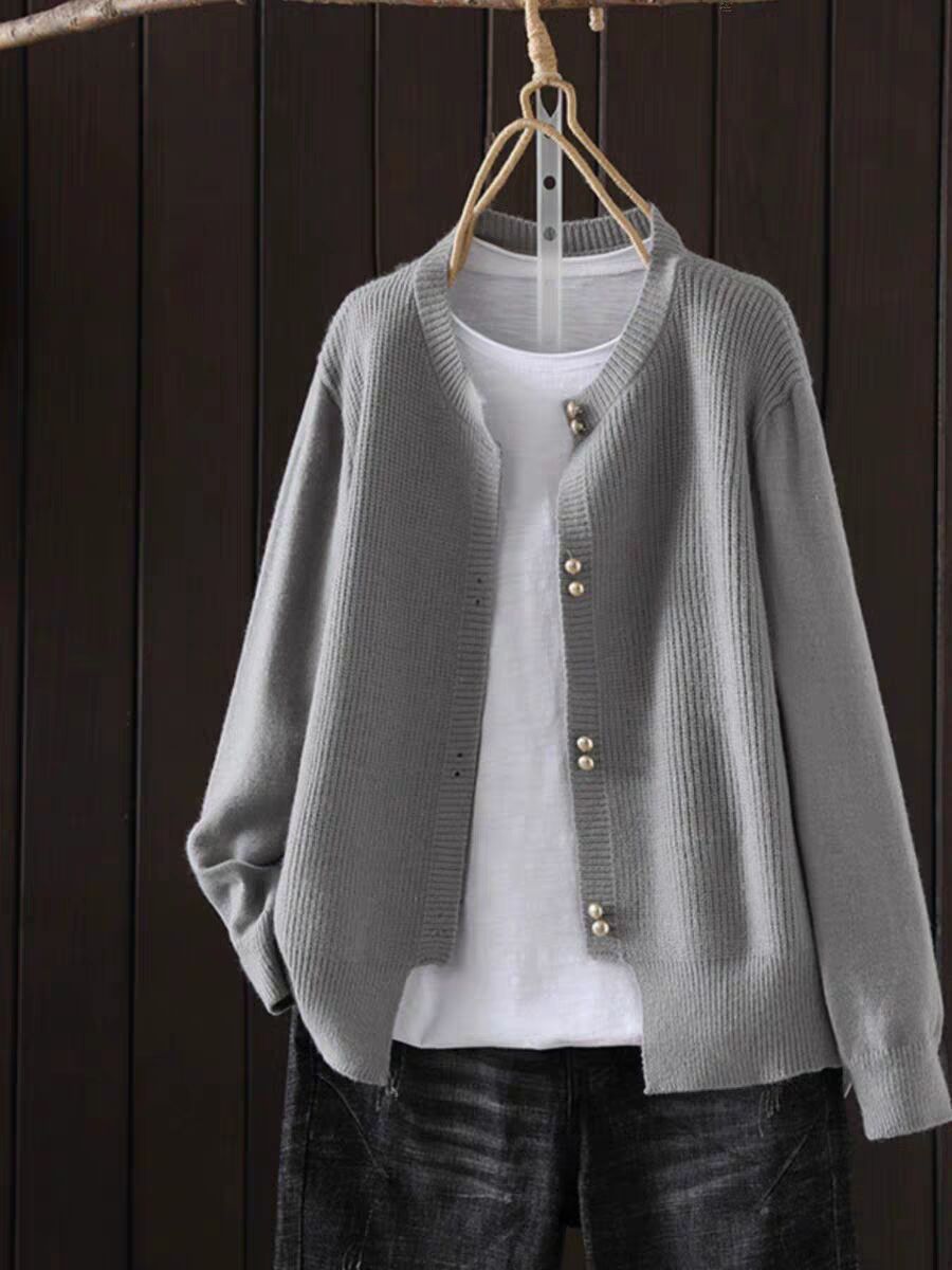 Women's Knitted Cardigan Classic Style Autumn New Loose Slimming And All-matching Soft Glutinous 3 Women's Knitted Cardigan Classic Style Autumn New Loose Slimming And All-matching Soft Glutinous - Image 3