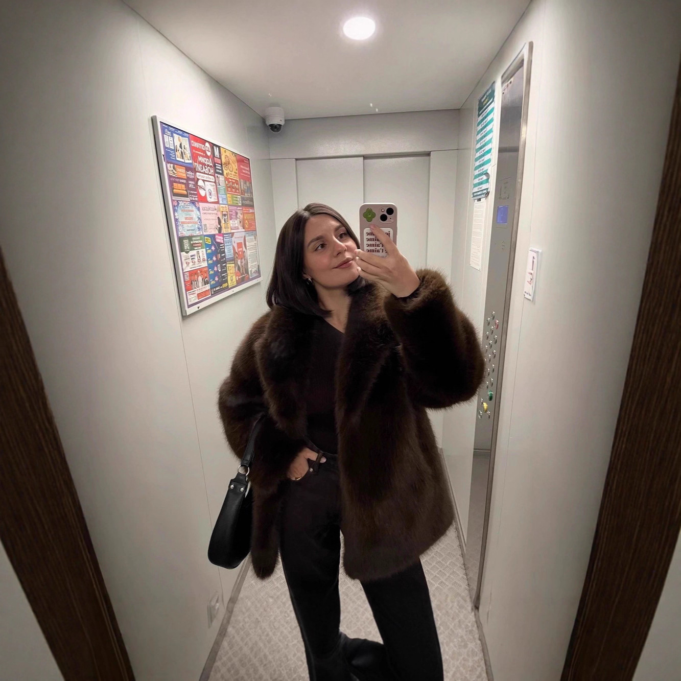 With Belt Artificial Wool Coat Mid-length 2 With Belt Artificial Wool Coat Mid-length - Image 2