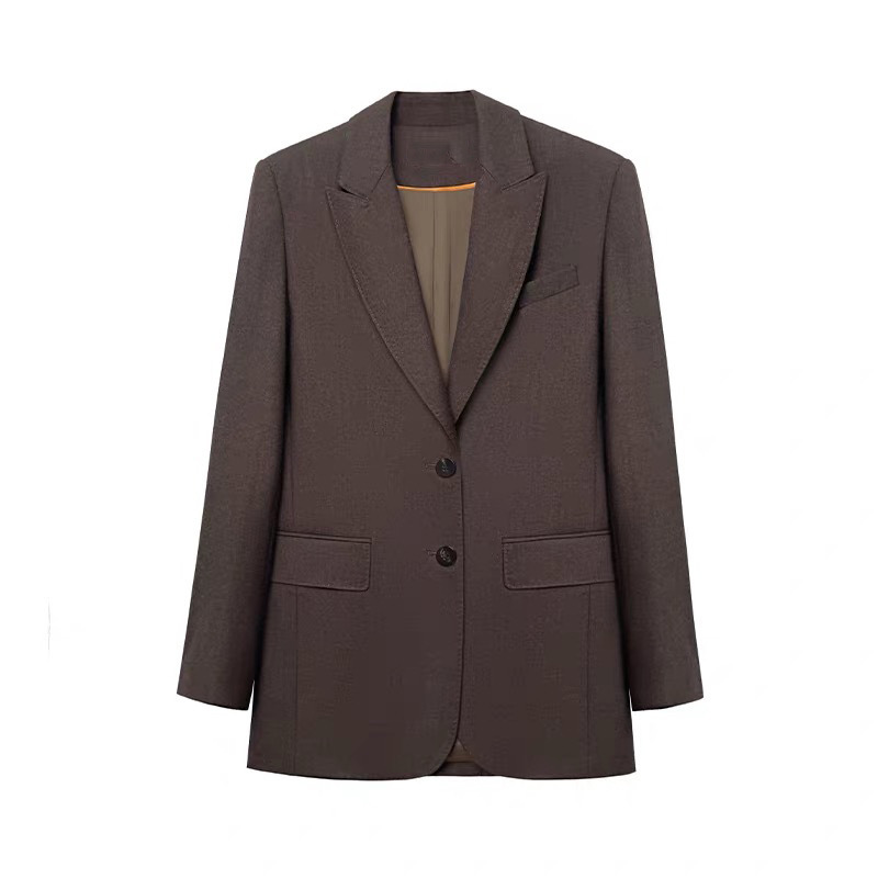 New Pure Color Velvet Worsted Wool Suit - Image 5