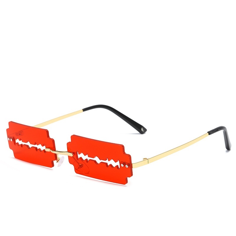 Trimming Sunglasses Women's Metal Rimless Sunglasses - Image 8