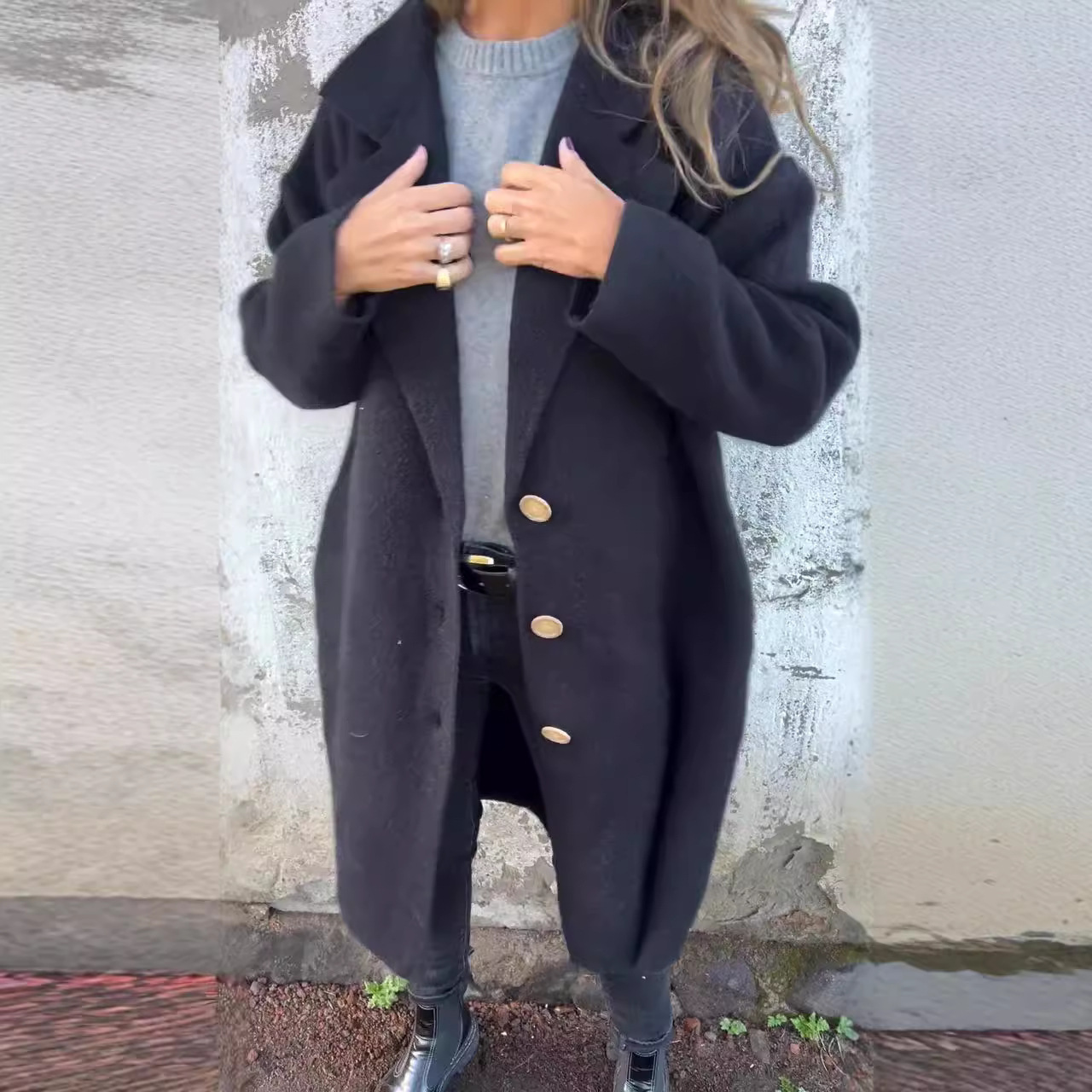 Women's Fall And Winter Lapels Long-sleeved Casual Jacket 4 Women's Fall And Winter Lapels Long-sleeved Casual Jacket - Image 4