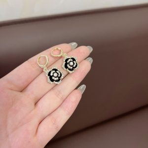 Women's Camellia Rose Flower Earrings For Women